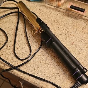 Gold and Black Curling Iron